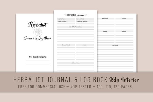 A Professional Herbalist Journal Logbook KDP Interior