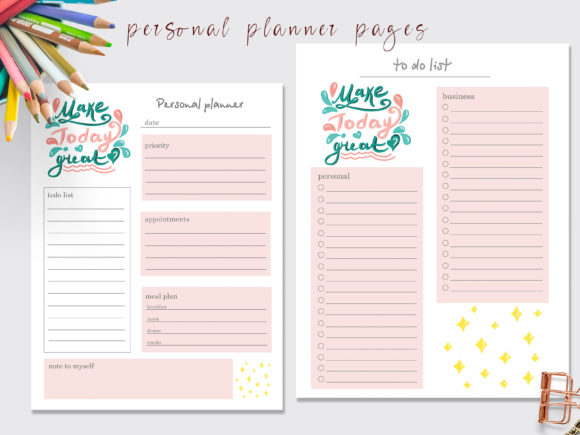Stay Organized with Personal Planner Pages Letter Size